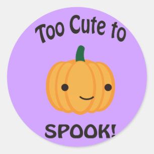 Too Cute To Spook! Little Pumpkin Classic Round Sticker
