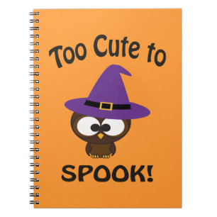 Too Cute to Spook! Owl Witch Notebook