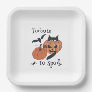 Too cute to spook paper plate