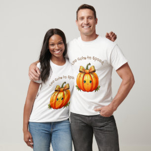Too Cute to Spook – Pumpkin Halloween Design T-Shirt