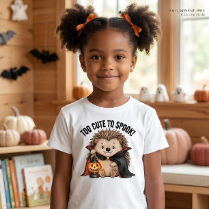 Too Cute to Spook Vampire Hedgehog Halloween T-Shirt