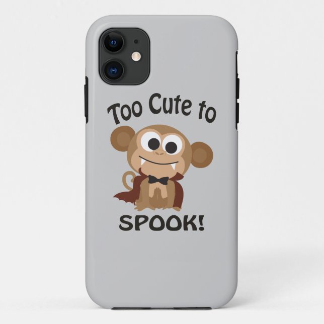 Too Cute To Spook! Vampire Monkey Case-Mate iPhone Case (Back)