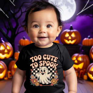 Too Cute Too Spook - Funny Halloween Baby T-Shirt