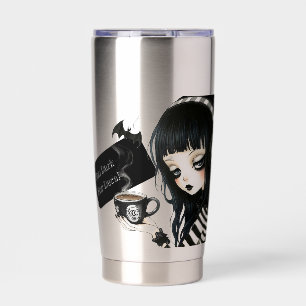 Too Dark for Decaf – Gothic Aesthetic Insulated Tumbler