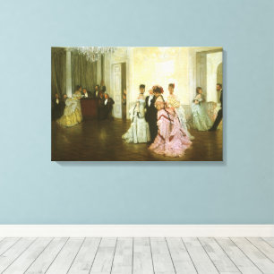 Too Early by James Tissot, Vintage Victorian Art Canvas Print