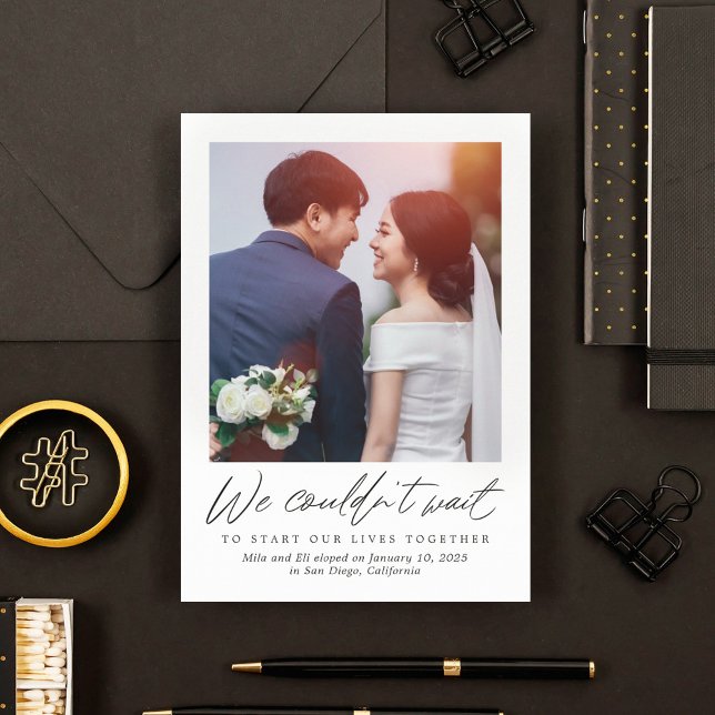 Too Excited Editable Colour Wedding Announcement (Creator Uploaded)