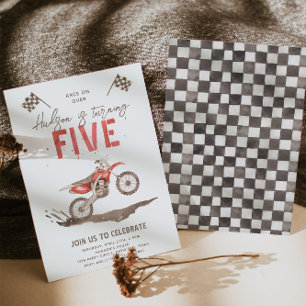 Too Fast 5th Birthday Invitation   Bike Party