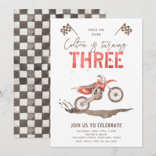 Too Fast Birthday Invitation   3rd Birthday