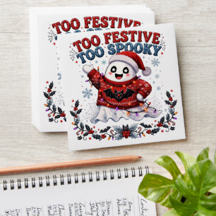 Too Festive Too Spooky Ghost Christmas Envelope