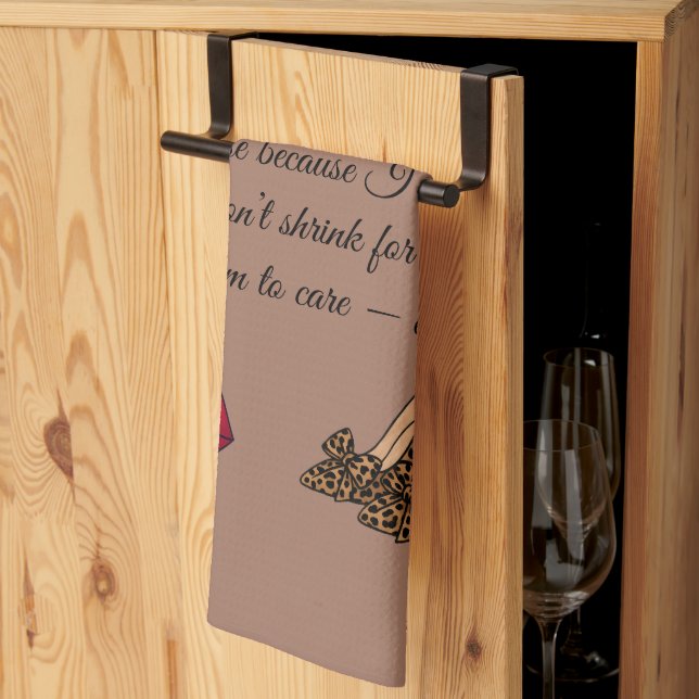 Too Glam To Care – Chic Quote  Tea Towel (Thirds Fold)