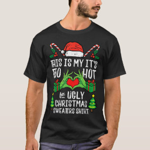 Too Hot For Ugly Christmas Sweater Funny Xmas Men