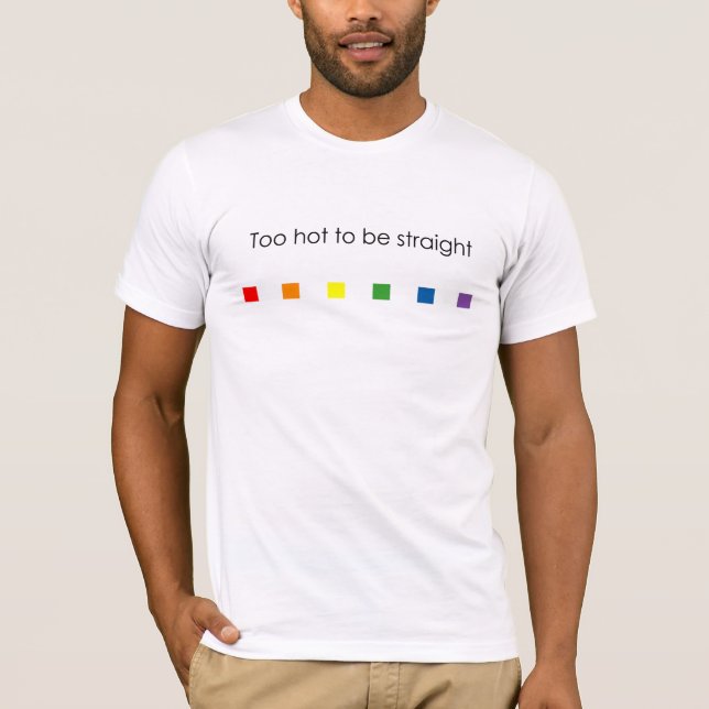 Too Hot Rainbow - Light Apparel T-Shirt (Front)