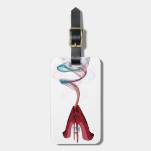 Too Hot Red Stiletto Shoes Art Luggage Tag