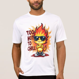 Too Hot to Chill Flame Cartoon Streetwear Tee