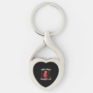Too Lazy For The Naughty List,Funny Christmas Shir Key Ring