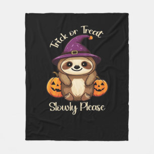 Too Lazy to be Scary Cute Halloween Sloth Classic  Fleece Blanket