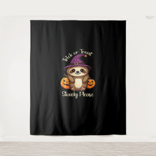 Too Lazy to be Scary Cute Halloween Sloth Classic  Tapestry
