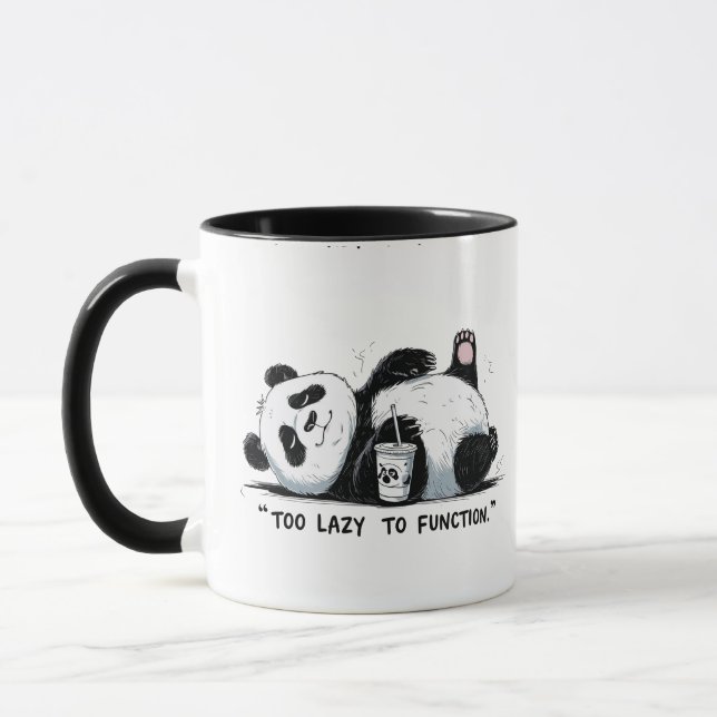 Too Lazy to Function - Lazy Panda Mug (Left)