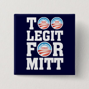 Too Legit For Mitt 15 Cm Square Badge
