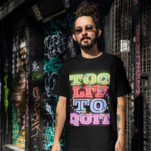 Too Lit to Quit Glowing Christmas Party T-Shirt