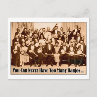 Too Many Banjos Postcard