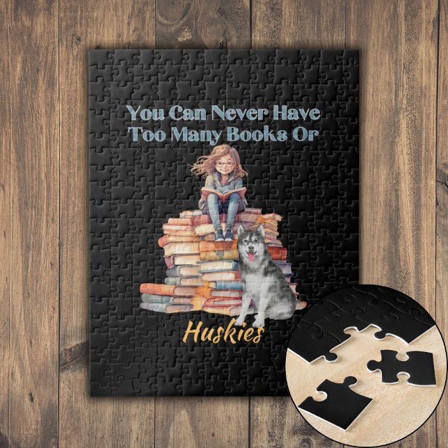 Too Many Books or Huskies  Jigsaw Puzzle (Too Many Books or Huskies Jigsaw Puzzle)