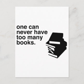 too many books postcard