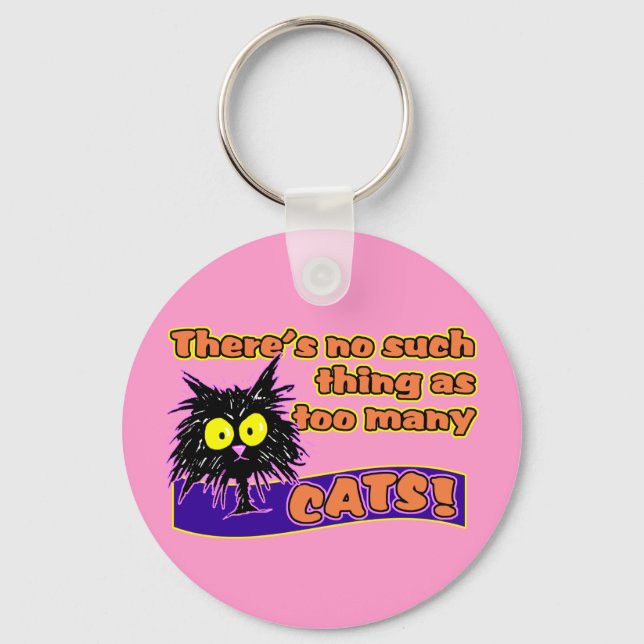 TOO MANY CATS KEY RING (Front)