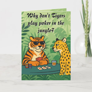  “Too Many Cheetahs” Greeting  Thank You Card