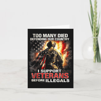 Too many died defending country support veterans card