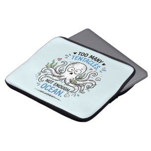 Too Many Tentacles Ocean Lover Laptop Sleeve
