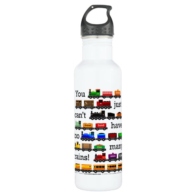 Too Many Trains 710 Ml Water Bottle (Front)