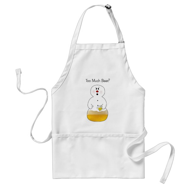 Too Much Beer Apron (Front)