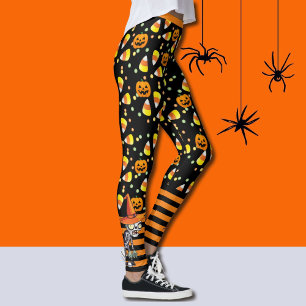 Too Much Candy! Halloween Gone Sugar Overload Leggings