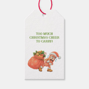 Too much Christmas Cheer to Carry! Salami Gift Tags