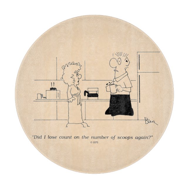 Too Much Coffee Cutting Board (Front)