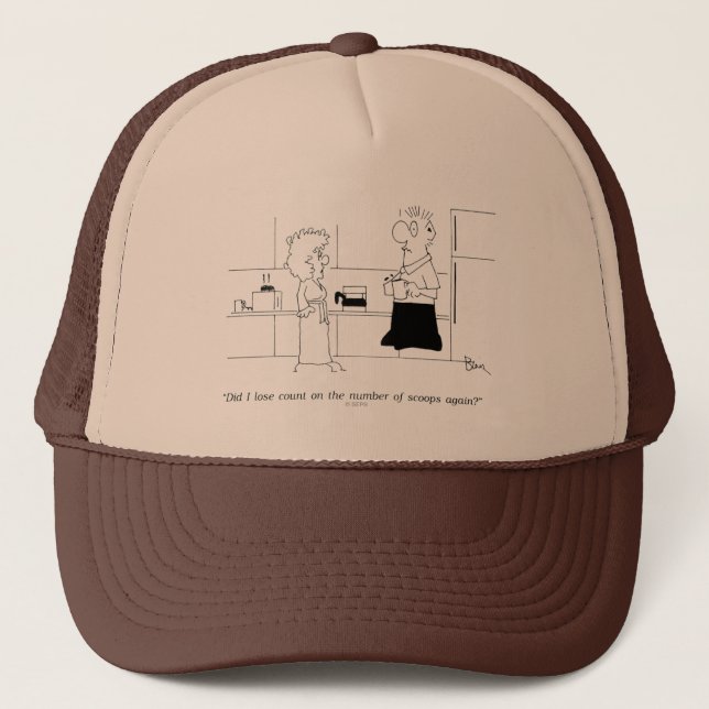 Too Much Coffee Trucker Hat (Front)