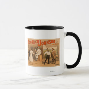 "Too much Johnson" - Two Men Fighting Theatre Mug