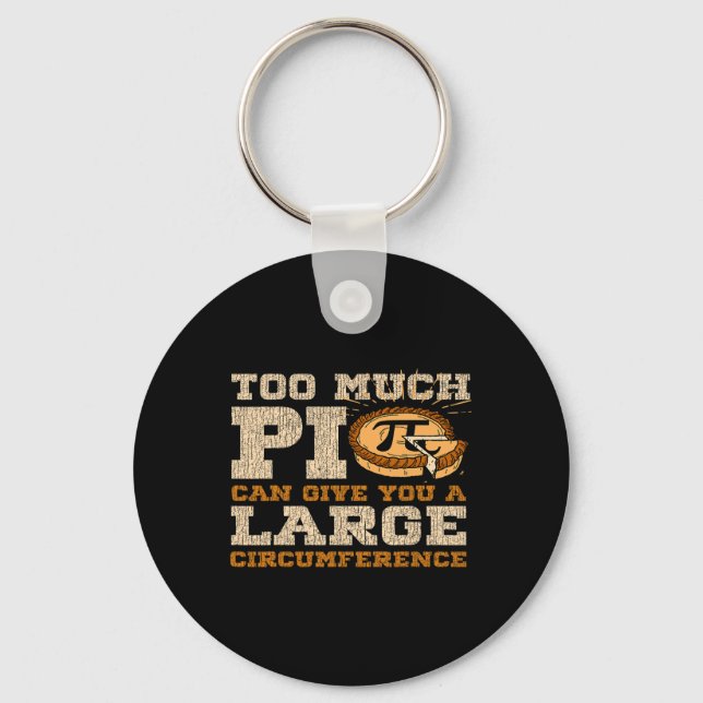 Too Much Pi Day Math Lovers 3.14 Nerdy Symbols 1  Key Ring (Front)