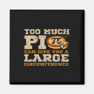 Too Much Pi Day Math Lovers 3.14 Nerdy Symbols Magnet