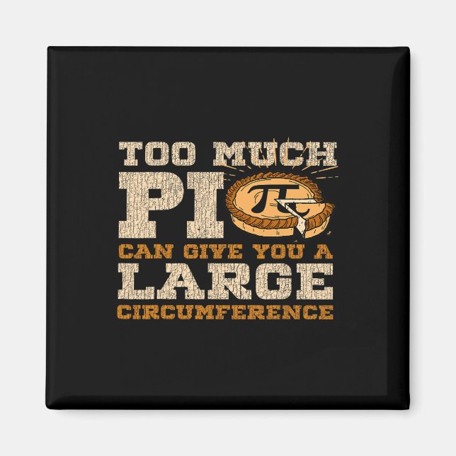 Too Much Pi Day Math Lovers 3.14 Nerdy Symbols  Magnet (Front)