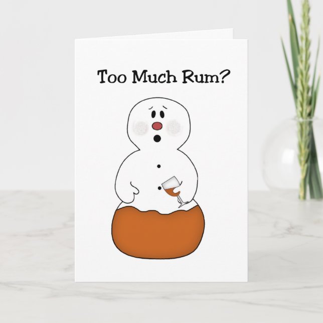 Too Much Rum Christmas Card (Front)