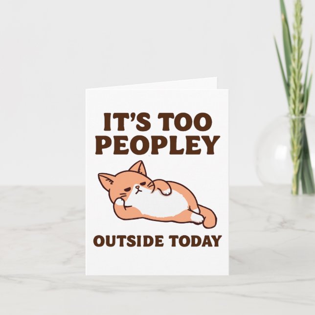 Too Peopley Cat  Invitation (Front)