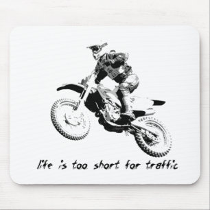 Too Short for Traffic - Dirt Bike Motocross Mouse Pad