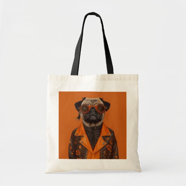 Too Spooky to Handle Pug  Tote Bag (Front)