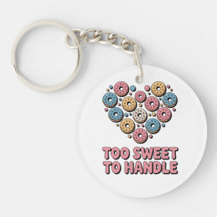 Too Sweet to Handle Doughnut Kids Key Ring