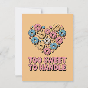 Too Sweet to Handle Doughnut Kids Postcard