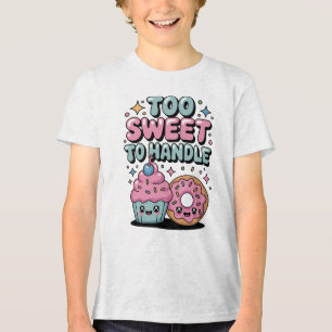 Too Sweet to Handle Doughnut Kids Tri-Blend Shirt