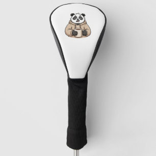 Too Tired to Function Panda Coffee Cartoon Golf Head Cover