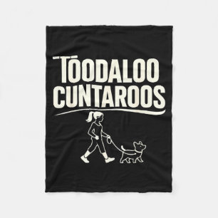 Toodaloo Cuntaroos Funny Meme Retro Dog Scooter Fleece Blanket